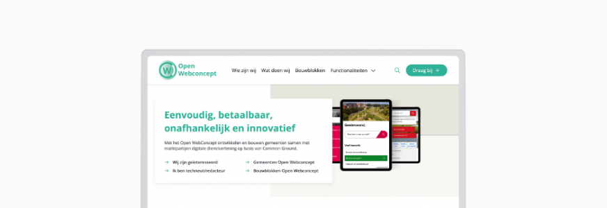 Nieuwe website voor het Open Webconcept
